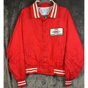 Vintage Upstream Varsity Jacket Men’s Medium Red USA Made Varsity Bomber